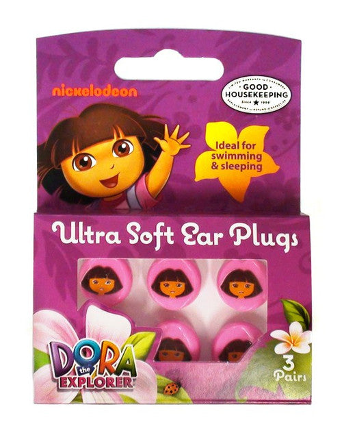 Aqua Ears Ultra Soft Ear Plugs Dora The Explorer 3 Pairs