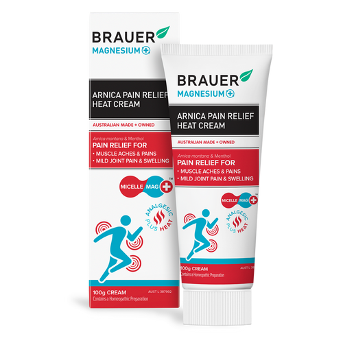 Brauer Magnesium+ Arnica Pain Relief Heat Cream 100g