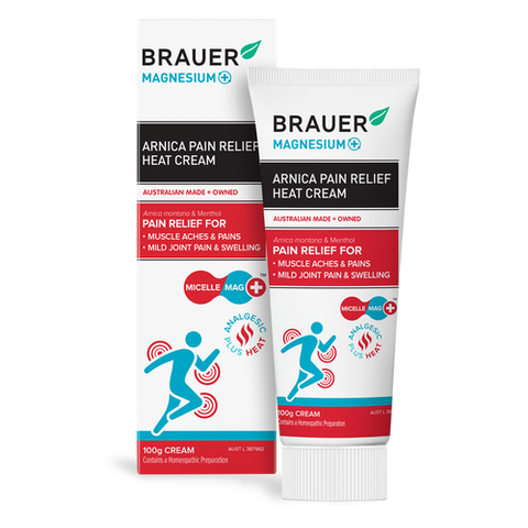 Brauer Magnesium+ Arnica Pain Relief Heat Cream 100g