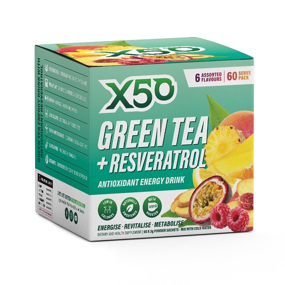 X50 Green Tea 60 Sachets Assorted