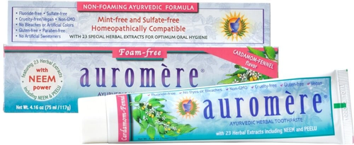 Auromere Ayurvedic Cardamom-Fennel Toothpaste 117g