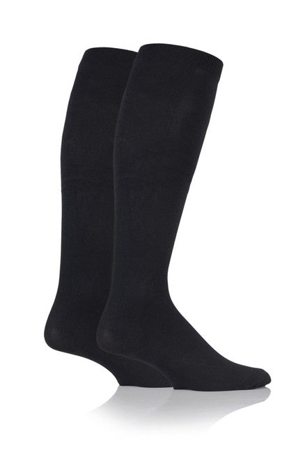 Aussie Sock Shop IOMI Mens Energising Socks Size 6-11 Black 2 Pack