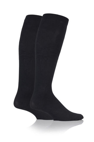 Aussie Sock Shop IOMI Mens Energising Socks Size 6-11 Black 2 Pack