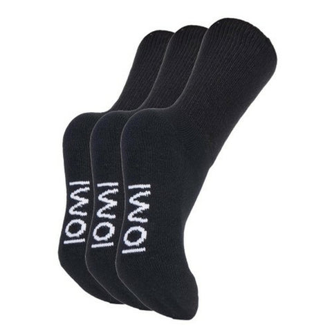 Aussie Sock Shop IOMI Kids Cushion Foot Diabetic Socks Size 13-3 Black 3 Pack