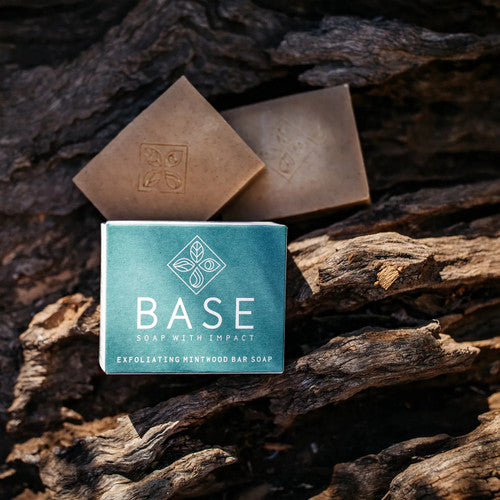 BASE SOAP Exfoliating Mintwood Bar Soap 120g