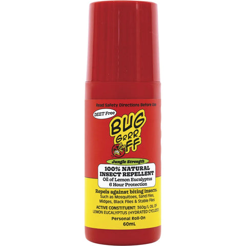 BUG-GRRR OFF Natural Insect Repellent Jungle Strength Roll On 60ml