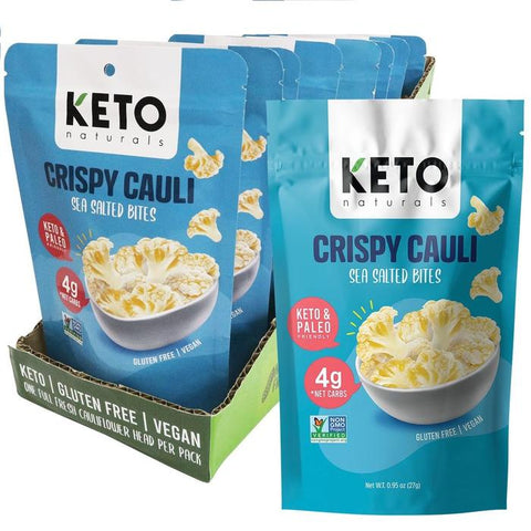 KETO NATURALS Crispy Cauli Sea Salted Bites 27g 8PK