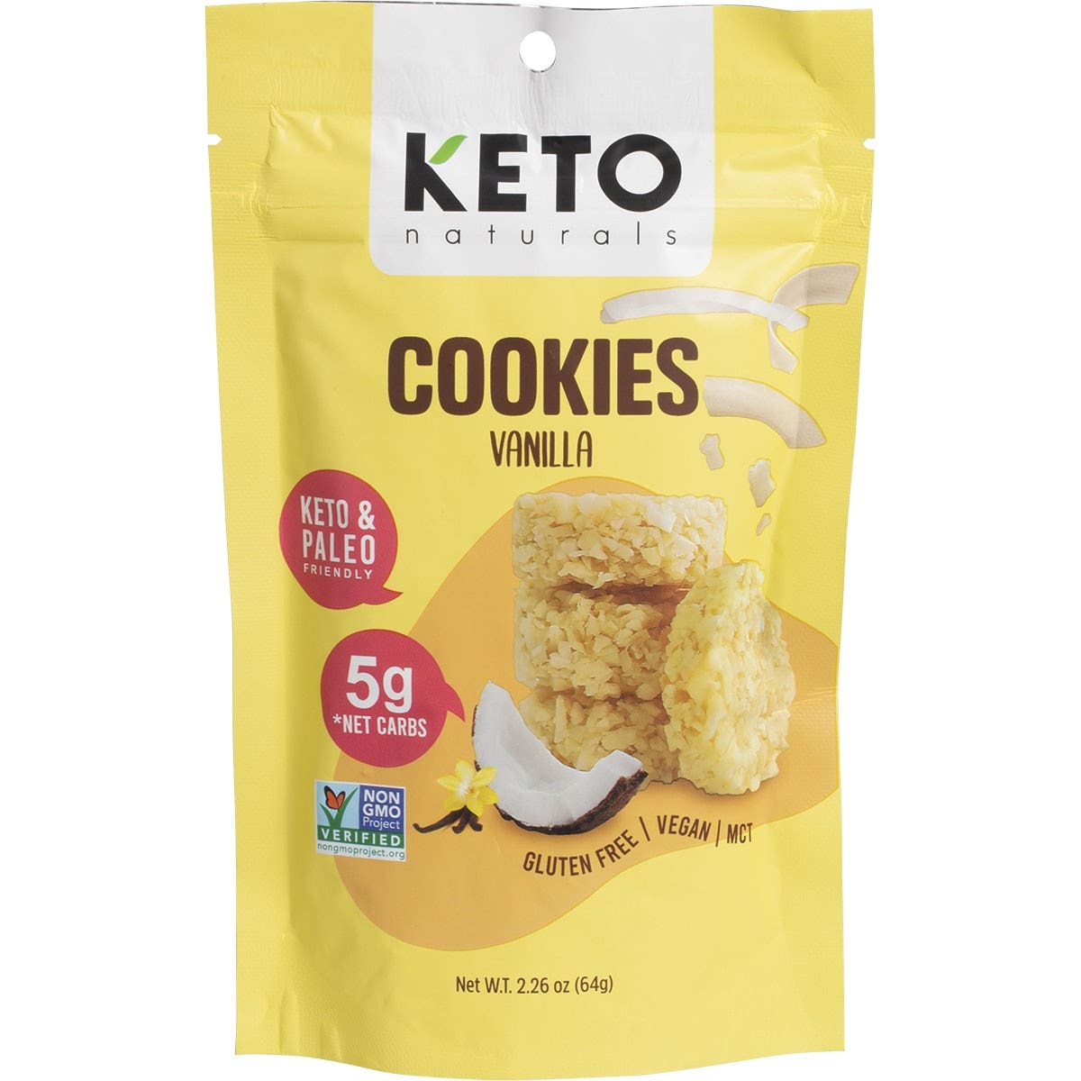 KETO NATURALS Cookies Vanilla 64g 8PK