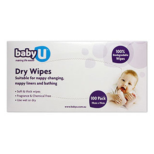 BabyU Dry Wipes 100pk