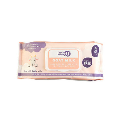BabyU Goat Milk Wipes 80 wipes