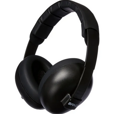 Baby Banz Ear Muffs Mini Baby Black  0-2 Yeas