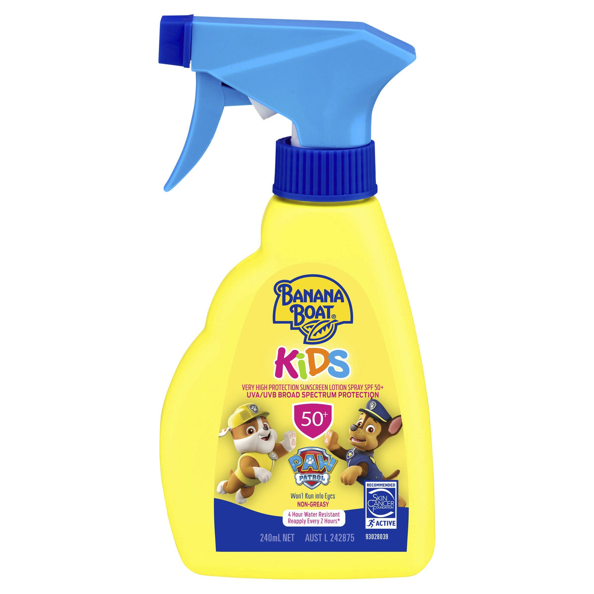 Banana Boat Paw Patrol Kids Trigger Spray SPF 50+ 240mL