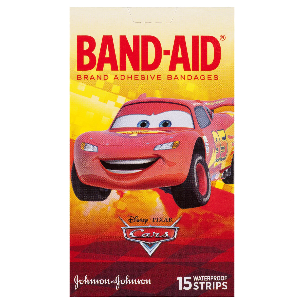 Band-Aid Brand Adhesive Bandages Cars Waterproof 15 Pack