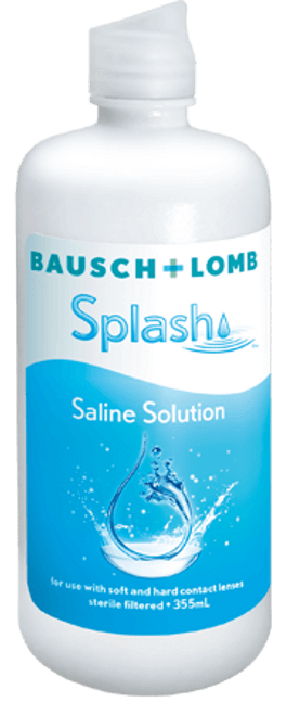 Bausch + Lomb Splash Saline Solution 355ml