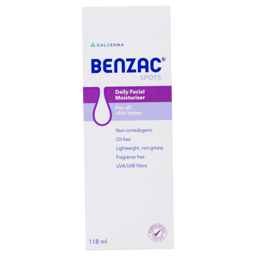 Benzac Daily Facial Moisturiser 118ml