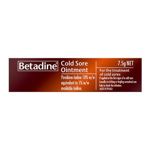 Betadine Cold Sore Ointment 7.5g