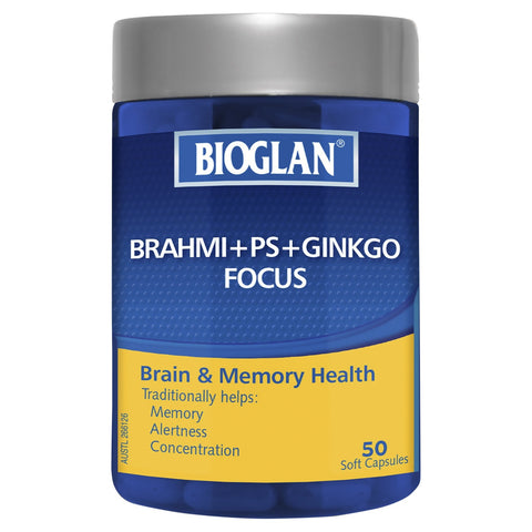Bioglan Brahmi + PS + Ginkgo Focus 50 Capsules