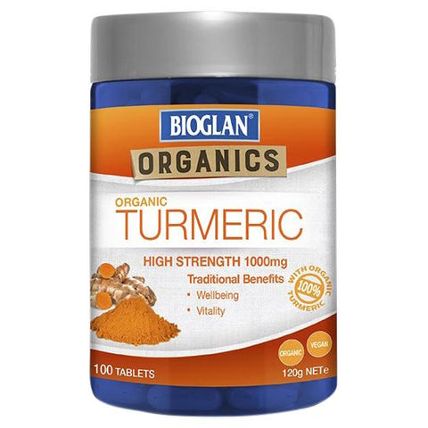 Bioglan Organics Turmeric 1000mg 100 Tablets