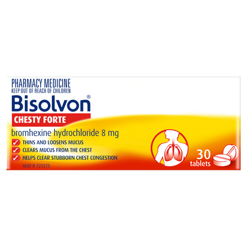 Bisolvon Chesty Forte Tablets 30 Pack
