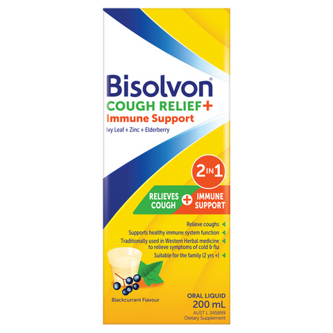 Bisolvon Cough Relief + Immune Support 200ml