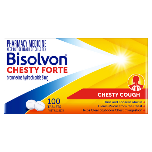 Bisolvon Chesty Forte Tablets 100