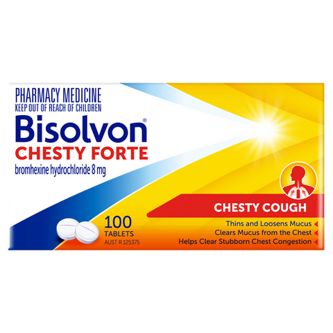 Bisolvon Chesty Forte Tablets 100