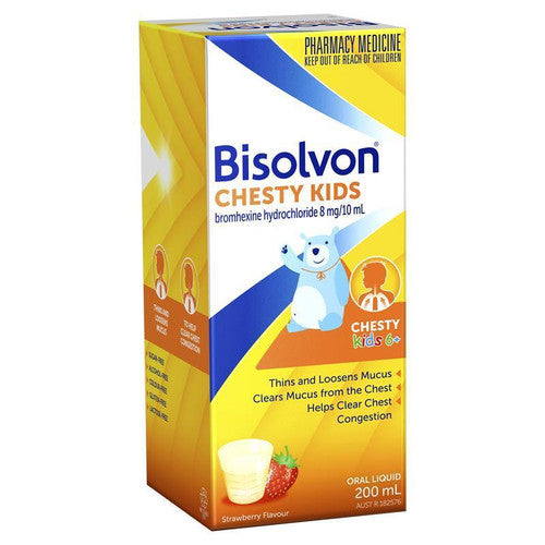 Bisolvon Chesty Kids 6+ 200ml Strawberry Liquid