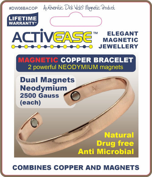 Body Assist Activease Magnetic Copper Wrist Health Bangle Medium