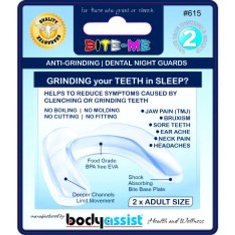 Body Assist Bite-Me Anti-Grinding Dental Night Guard 2 Pack Adult