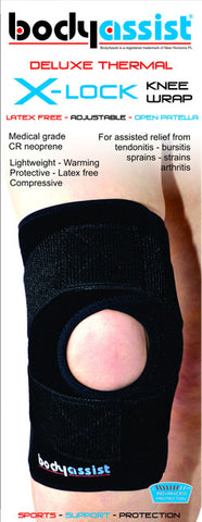 Body Assist Deluxe Thermal X-Lock Knee Wrap Small