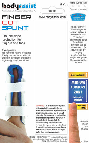 Body Assist Finger Cot Splint Medium