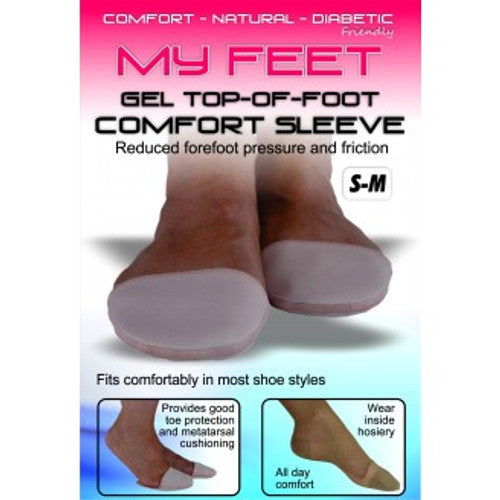 Body Assist My Feet Gel Top-Of-Foot Comfort Sleeve Large-Extra Large