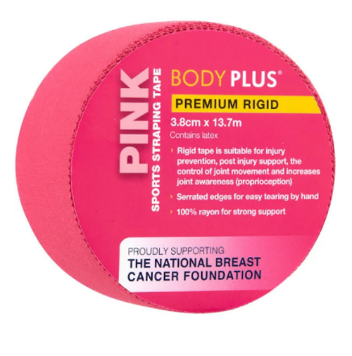 Body Plus Rigid Tape 3.8cm x 13.7m 1 Tape Pink