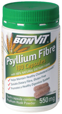 Bonvit Psyllium Fibre 550mg 180 Capsules