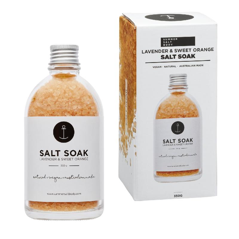 SUMMER SALT BODY Salt Soak Lavender & Sweet Orange 350g