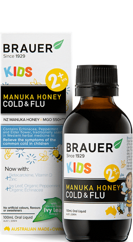 Brauer Kids Manuka Honey Cold & Flu Oral Liquid 100ml