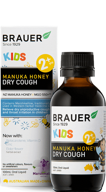 Brauer Kids Manuka Honey Dry Cough Oral Liquid 100ml