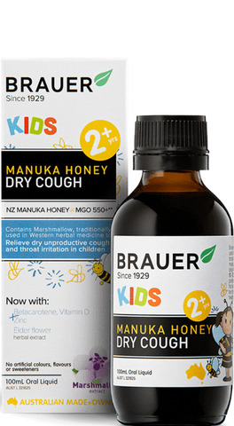 Brauer Kids Manuka Honey Dry Cough Oral Liquid 100ml