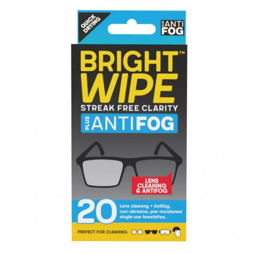 Bright Wipe Streak Free Antifog Wipes 20 Pack