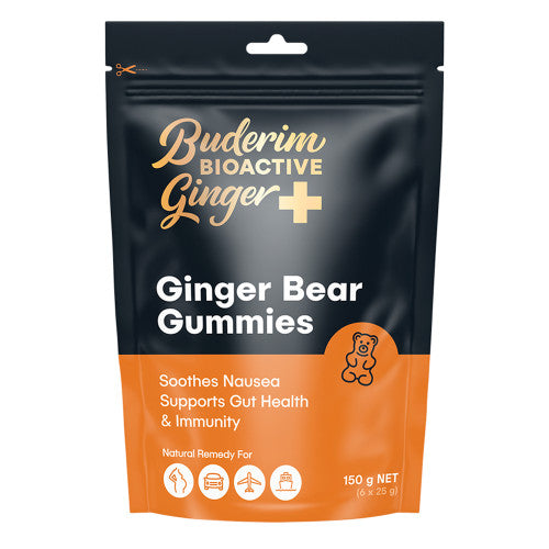 Buderim Ginger + BioActive Ginger Bears Gummies 150g