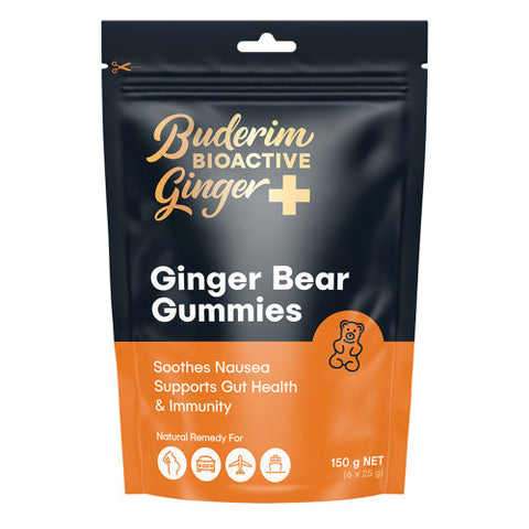 Buderim Ginger + BioActive Ginger Bears Gummies 150g