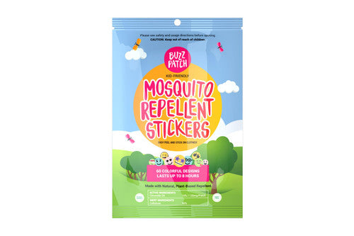 BuzzPatch Mosquito Repellent 24 Colourful Patches