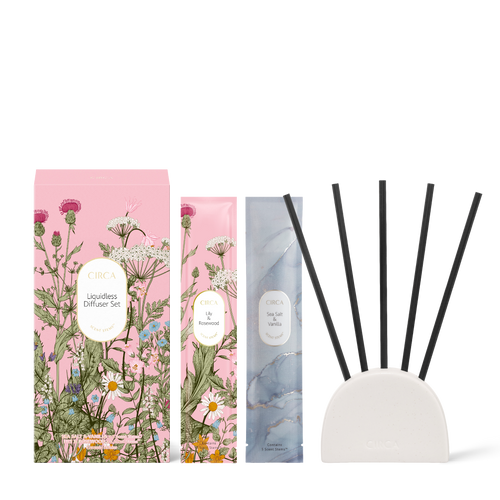 Circa Home Lily & Rosewood Liquidless Diffuser Set Scent Stems Set
