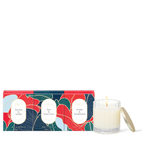 Circa Home Christmas Mini Candle Trio