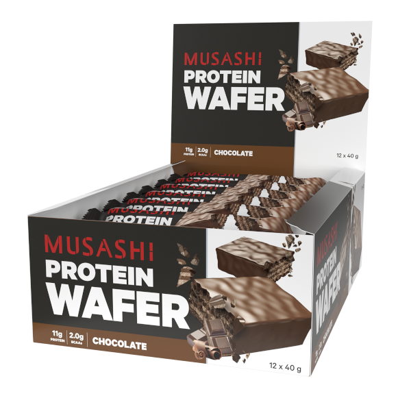 Musashi Protein Wafer Chocolate 40g 12PACK