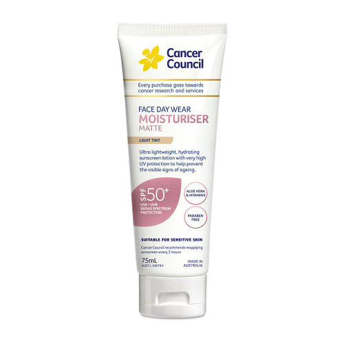 Cancer Council Face Daywear Moisturiser Matte SPF50+ - Light Tint