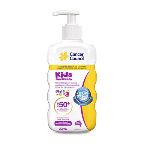 Cancer Council Kids Sunscreen SPF50+ 200ml