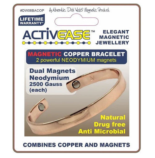 Body Assist Activease Magnetic Copper Wrist Health Bangle Small