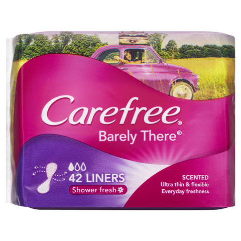Carefree Liner Barely There Shower Fresh 42 Pack