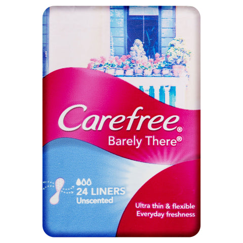 Carefree Barely There Liners Unscented Panty 24 Pack